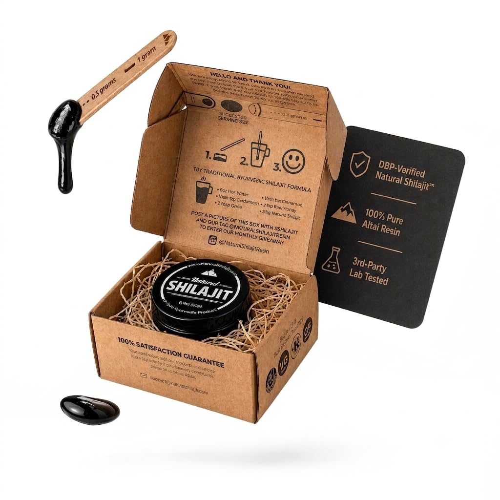 NATURAL SHILAJIT résine 20g vue de face avec étiquette distinctive