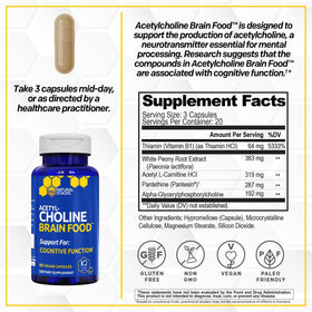 NATURAL STACKS Acétylcholine Alimentation Cérébrale 120 comprimés emballage