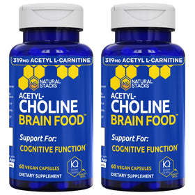 NATURAL STACKS Acétylcholine Alimentation Cérébrale 120 comprimés vue de face