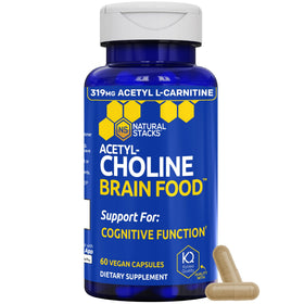 NATURAL STACKS Acetylcholine Brain Food 60 Ct, vue de face