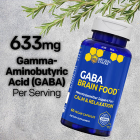 NATURAL STACKS GABA Brain Food capsules close-up