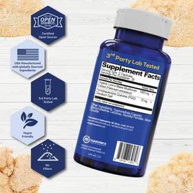 NATURAL STACKS Lion's Mane 1000mg capsules side view