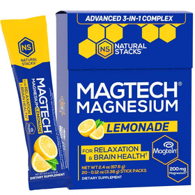 NATURAL STACKS MagTech Complex de Magnésium boisson en poudre au citron