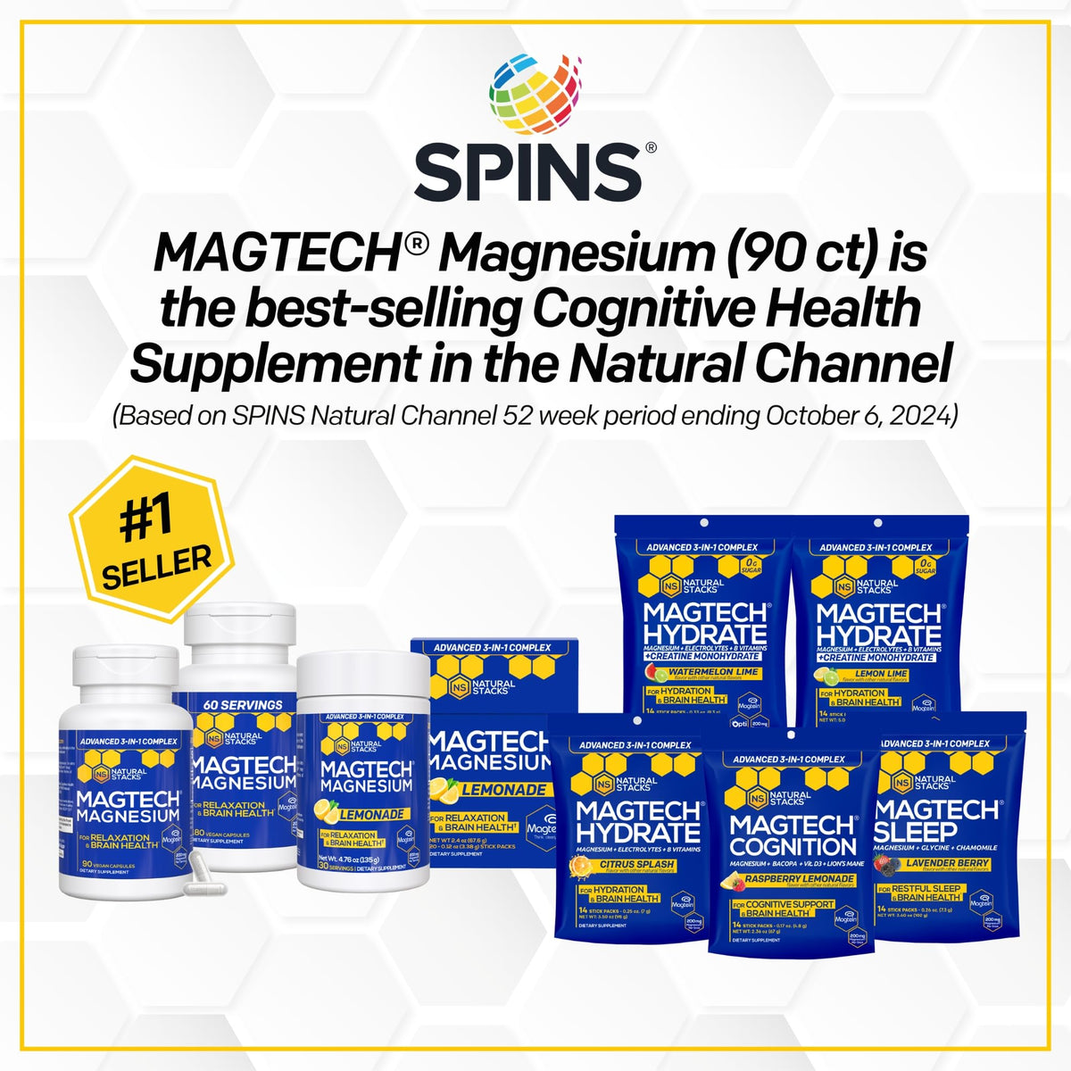 NATURAL STACKS MagTech Complex de Magnésium stickpack avec instructions