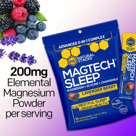 NATURAL STACKS MagTech Poudre de Magnésium 118g contenu