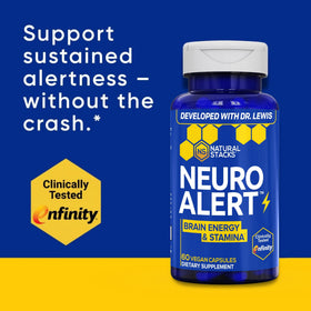 NATURAL STACKS NeuroAlert capsules dans une main