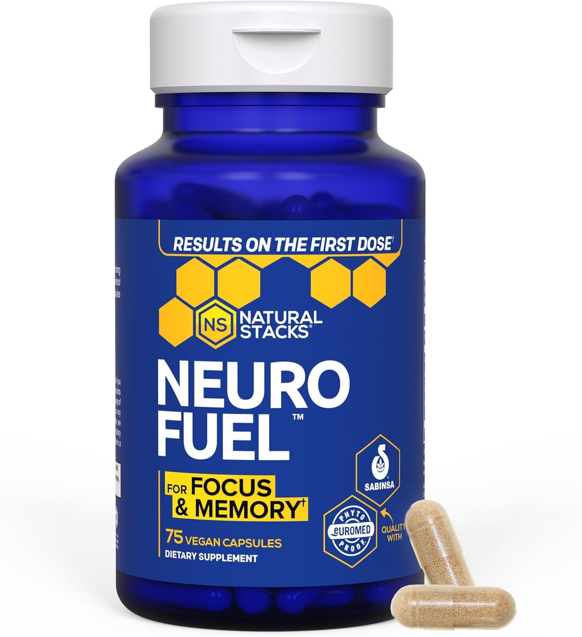 NATURAL STACKS NeuroFuel 75 capsules vue avant
