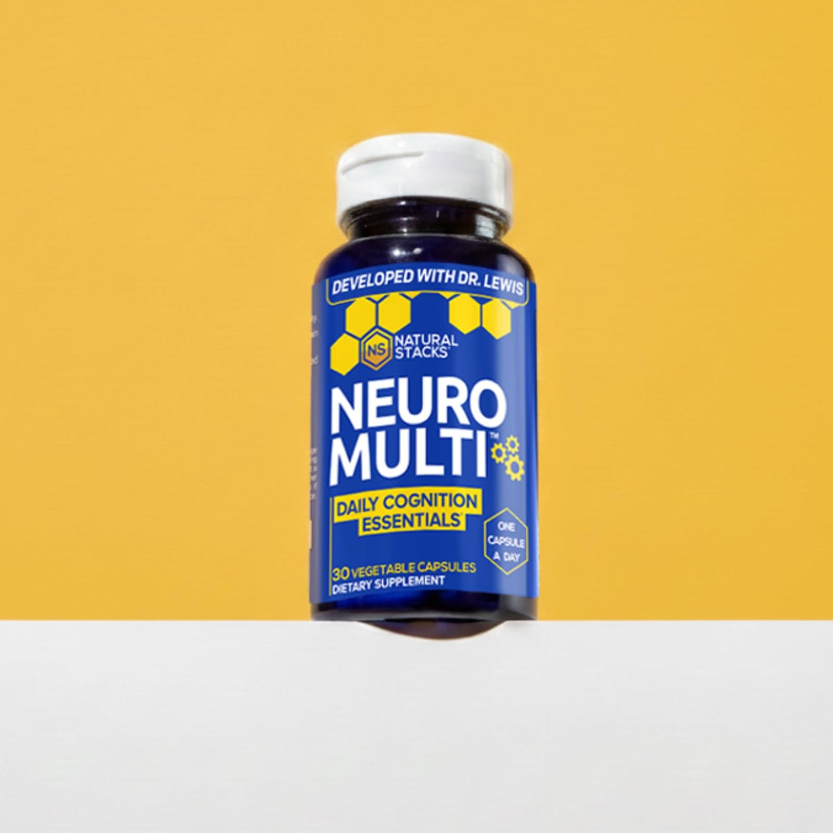 NATURAL STACKS NeuroMulti flacon ouvert avec capsules