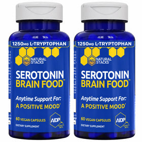 NATURAL STACKS Serotonin Brain Food 120 capsules vue de face