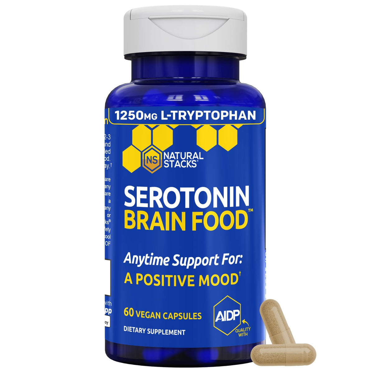 NATURAL STACKS Serotonin Brain Food 60 comprimés, vue avant