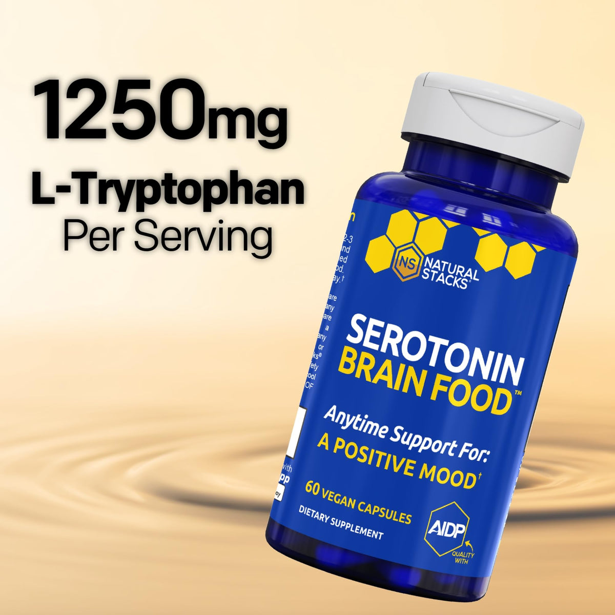 NATURAL STACKS Serotonin Brain Food ingrédients sur l'étiquette