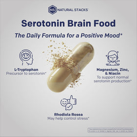 NATURAL STACKS Serotonin Brain Food prise de capsules