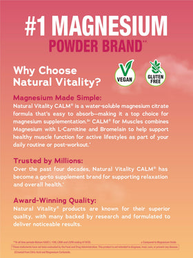 Natural Vitality Calm Muscles Poudre 222g saveur pastèque en situation de consommation