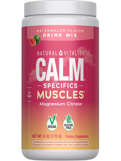 Natural Vitality Calm Muscles Poudre 222g saveur pastèque vue de face