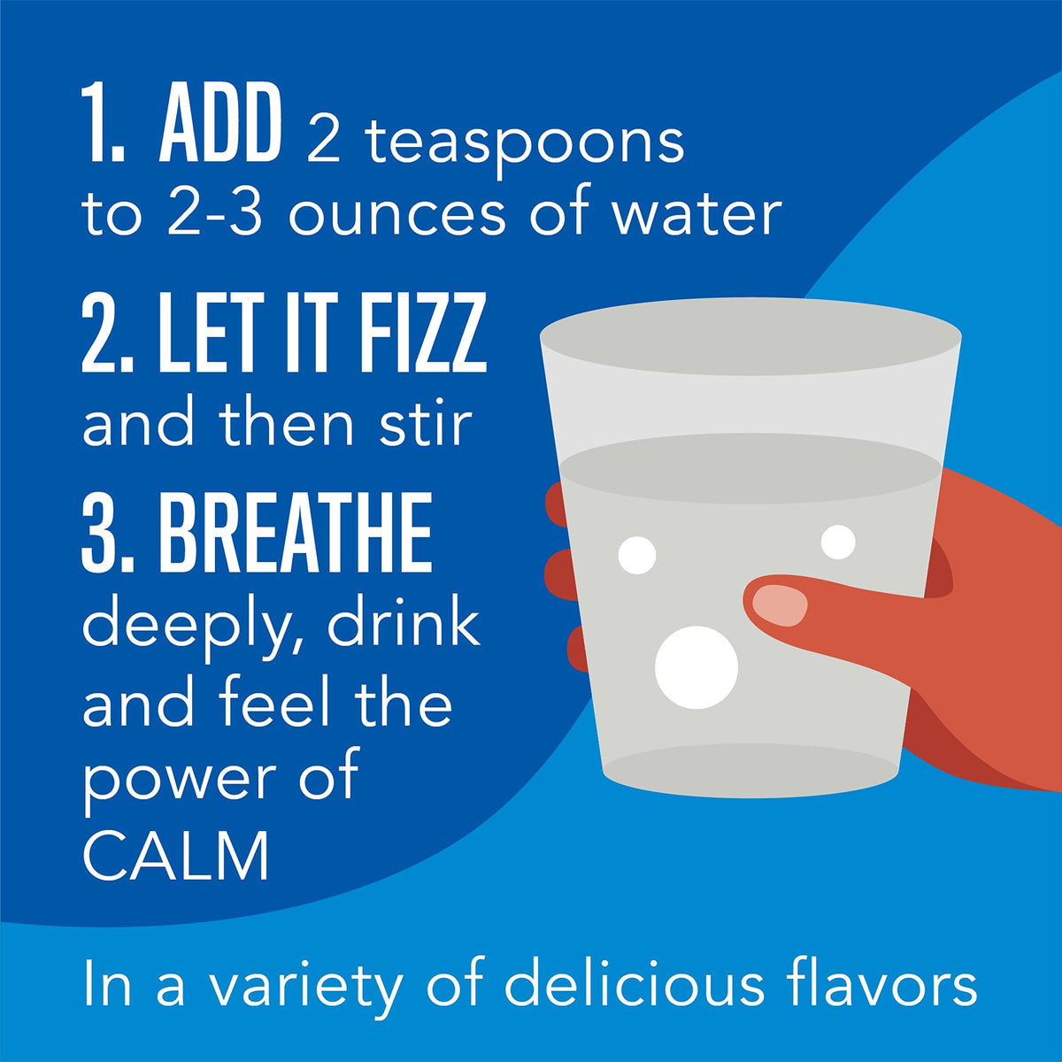 Natural Vitality Calm, poudre au goût pastèque, vue de dessus