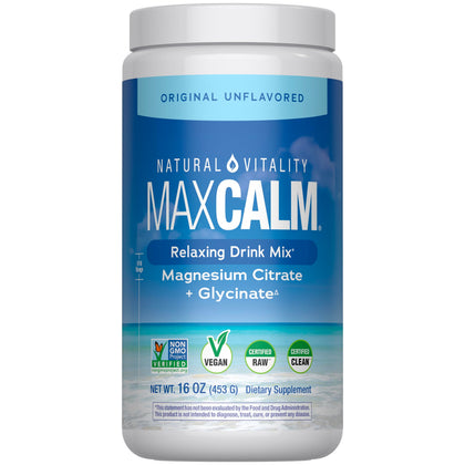Natural Vitality Calm Poudre de Magnésium 540g, vue de face