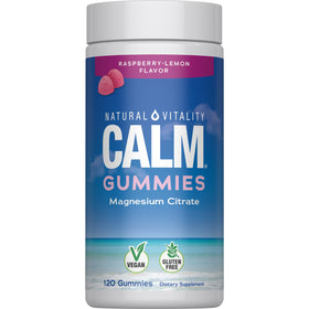Natural Vitality Gummies Magnésium CALM 120 pièces vue de face