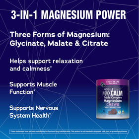 Natural Vitality MAXCALM Chews - Utilisation quotidienne