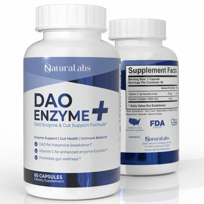 NATURALABS DAO Enzyme 60 capsules vue de face