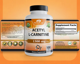 NaturaLife Labs Acetyl L-Carnitine 1500 mg capsules nutrition facts