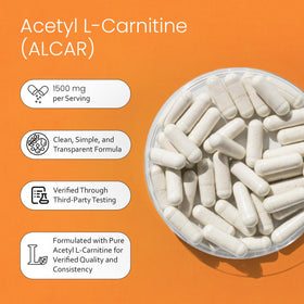 NaturaLife Labs Acétyl L-Carnitine capsules with measuring spoon