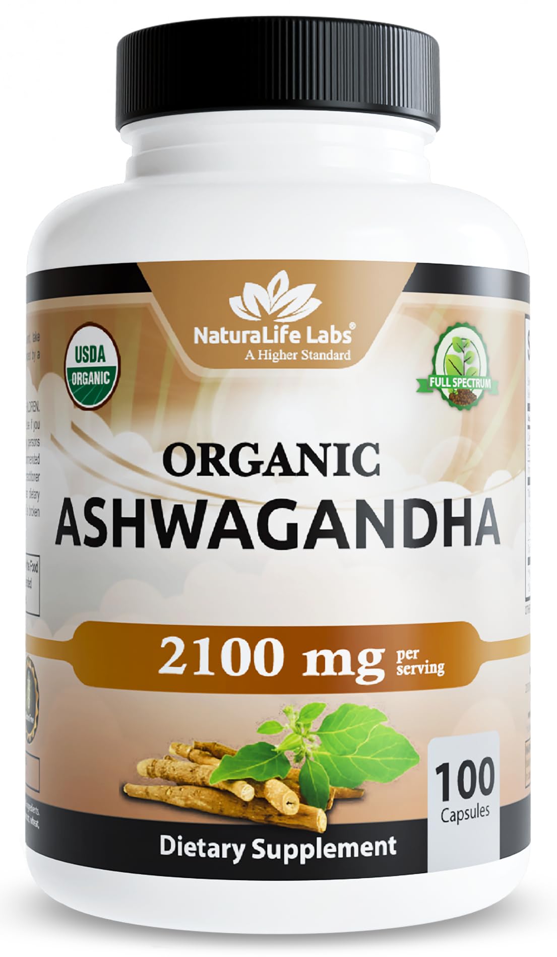 NaturaLife Labs Ashwagandha Bio 100 capsules vue de face