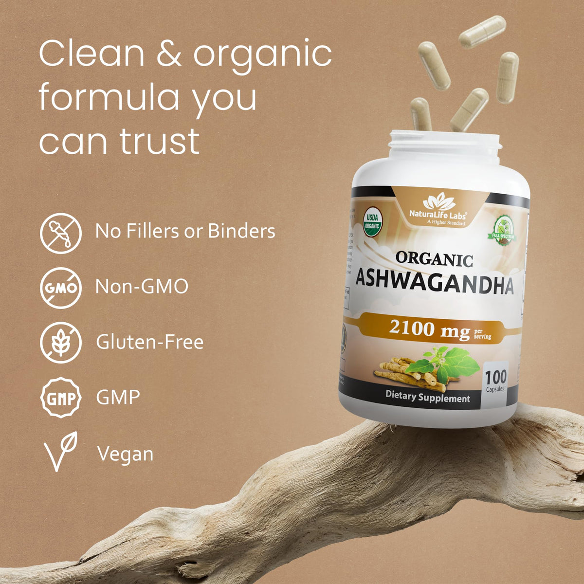 NaturaLife Labs Ashwagandha Bio 2-pack display