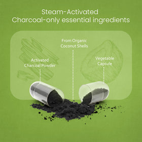 NaturaLife Labs Charbon Actif étiquette du flacon