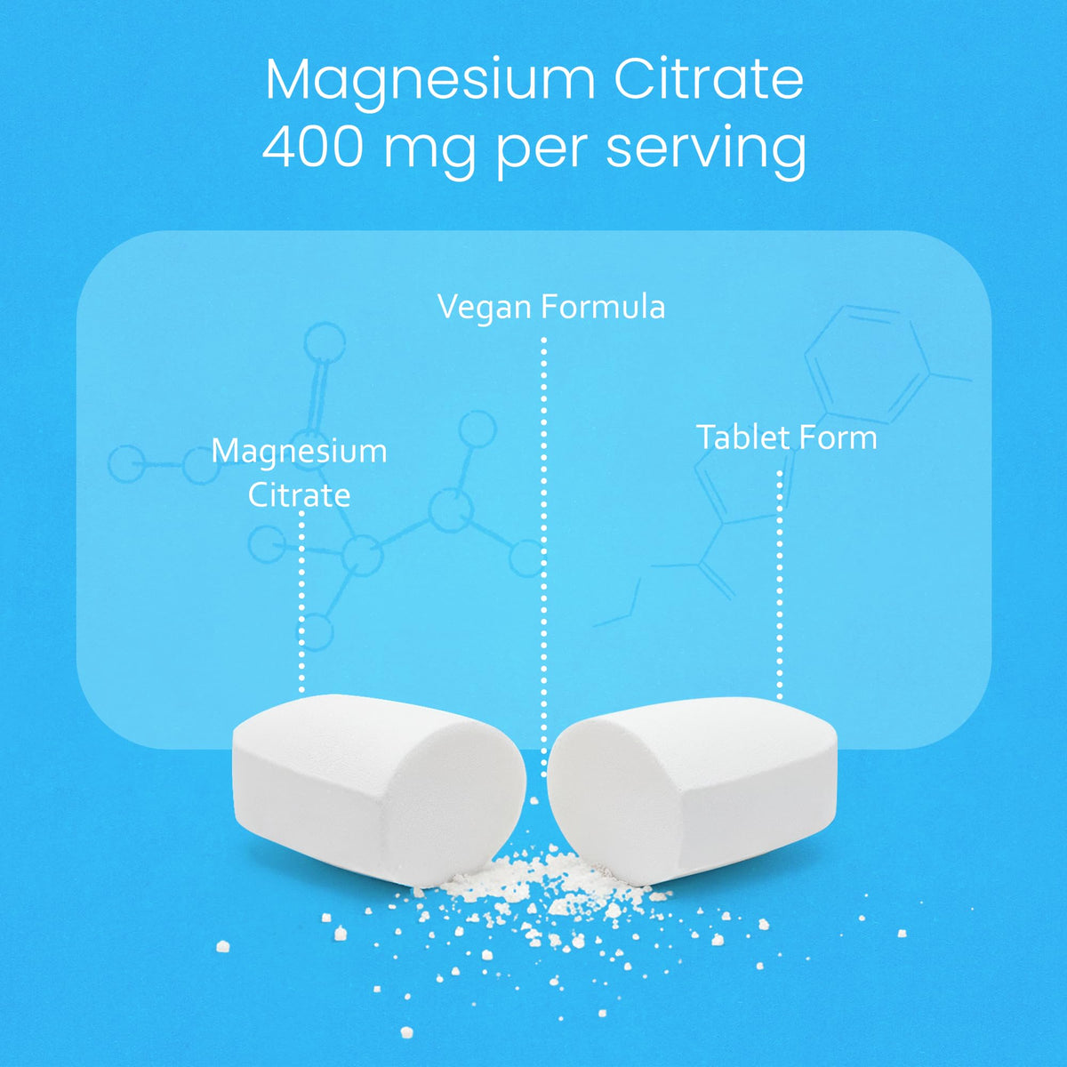 NaturaLife Labs Citrate de Magnésium 120 comprimés vue de côté