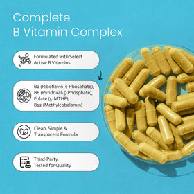 NaturaLife Labs Complexe de Vitamines B 100 Capsules, taille des capsules