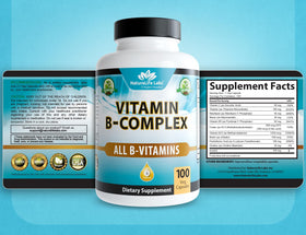 NaturaLife Labs Complexe de Vitamines B 100 Capsules, vue latérale