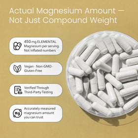 NaturaLife Labs Glycinate de Magnésium 450 mg gélules végétales de côté