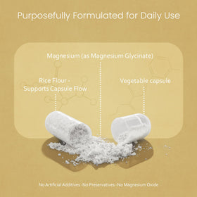 NaturaLife Labs Glycinate de Magnésium 450 mg gélules végétales ouvertes