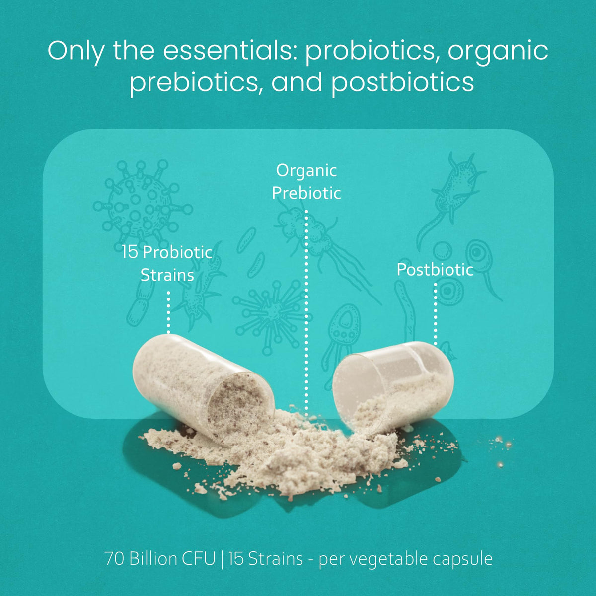 NaturaLife Labs Probiotiques 70 Milliards CFU avec étiquette