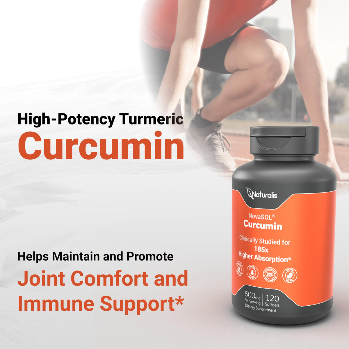 Naturalis Curcumin 500mg contenant ouvert