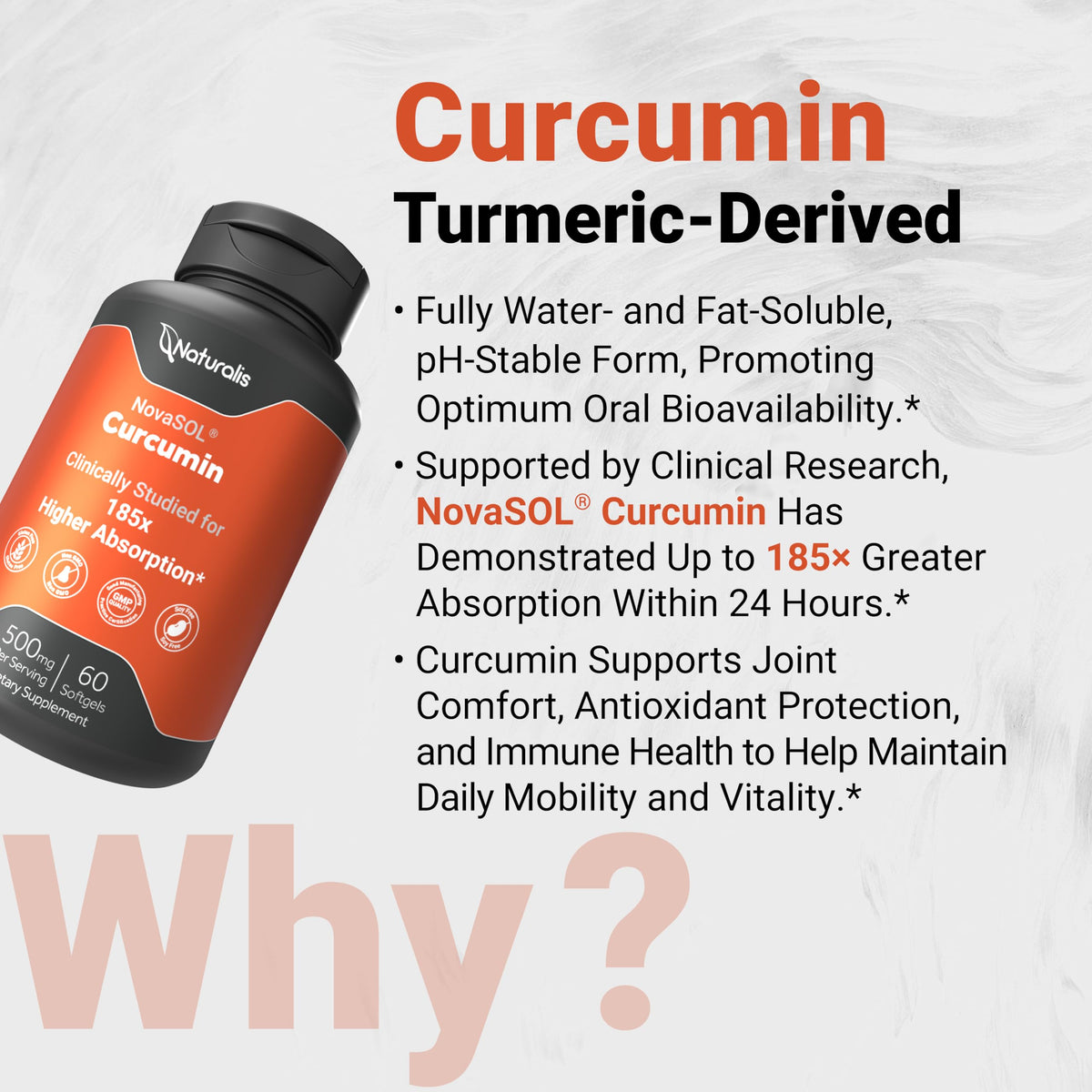 Naturalis Curcumin 500mg gélules avec un verre d'eau