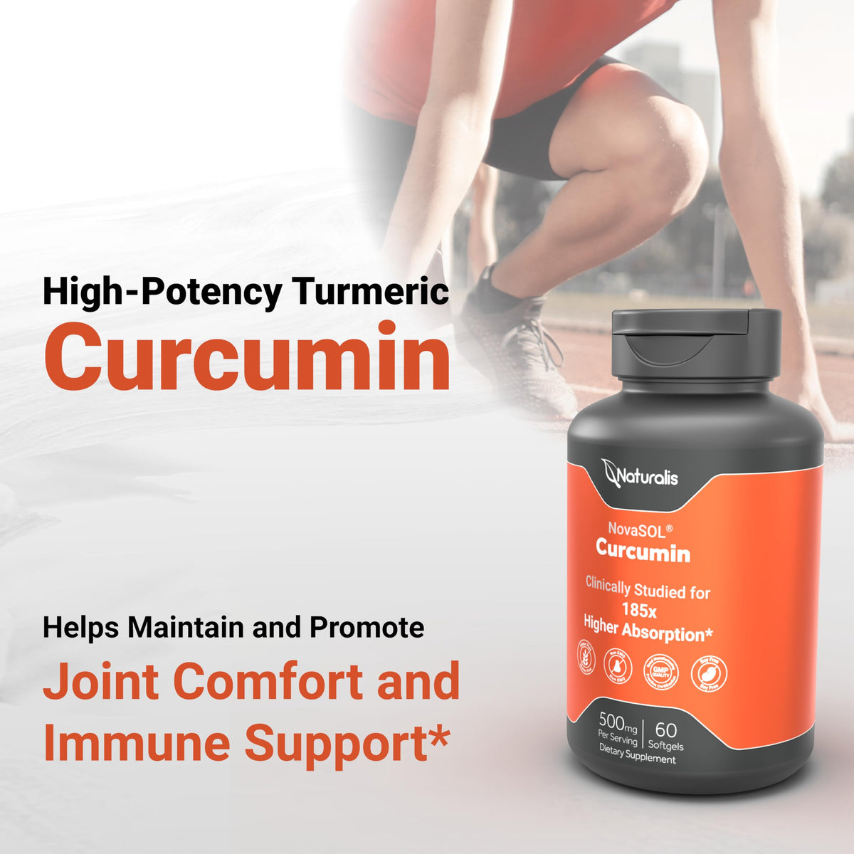 Naturalis Curcumin 500mg, gélules molles ouvertes