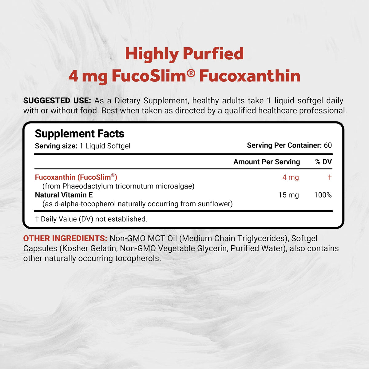 Naturalis Fucoxanthin 4mg gélules souples vue arrière
