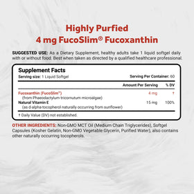 Naturalis Fucoxanthin 4mg gélules souples vue arrière