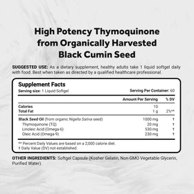 Naturalis Huile de Graines de Nigelle 1000mg emballage avec détails