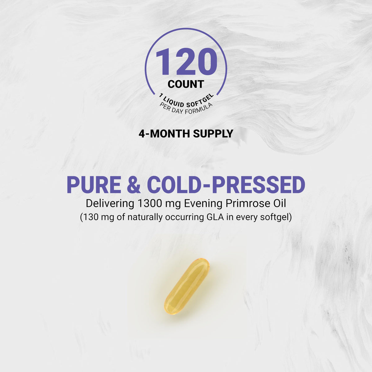 Naturalis Huile de Onagre 1300mg - vue de l'arrière de l'emballage