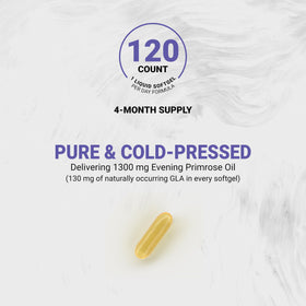 Naturalis Huile de Onagre 1300mg - vue de l'arrière de l'emballage