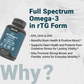 Naturalis Huile de Poisson Omega 3 rTG 1800mg gélules en gros plan