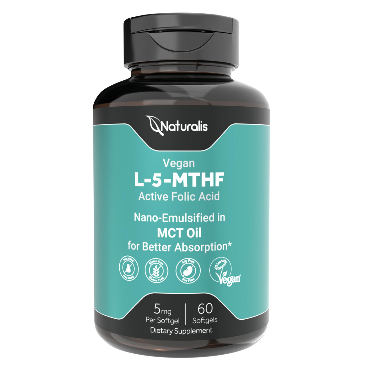 Naturalis L-5-MTHF 5mg 60 gélules - vue de l'emballage