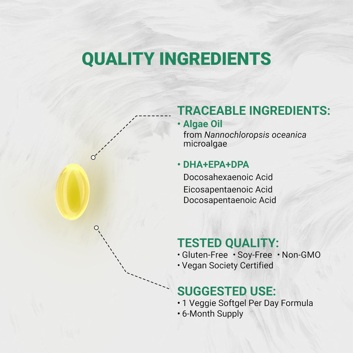 Naturalis Omega 3 Vegan 180 gélules sur une table