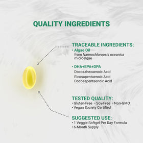 Naturalis Omega 3 Vegan 180 gélules sur une table