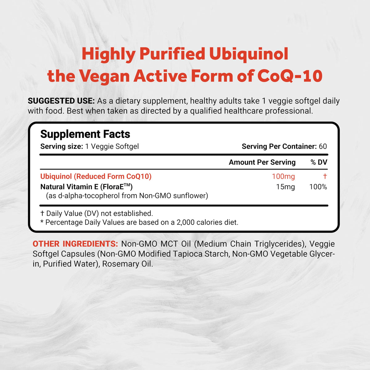 Naturalis Ubiquinol 100 mg gélules molles vue de dos