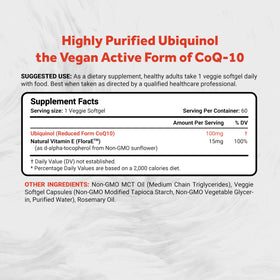 Naturalis Ubiquinol 100 mg gélules molles vue de dos