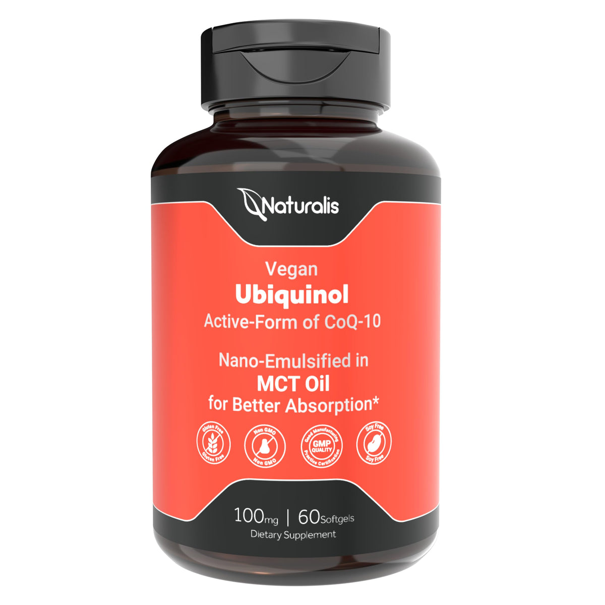 Naturalis Ubiquinol 100 mg gélules molles vue de face