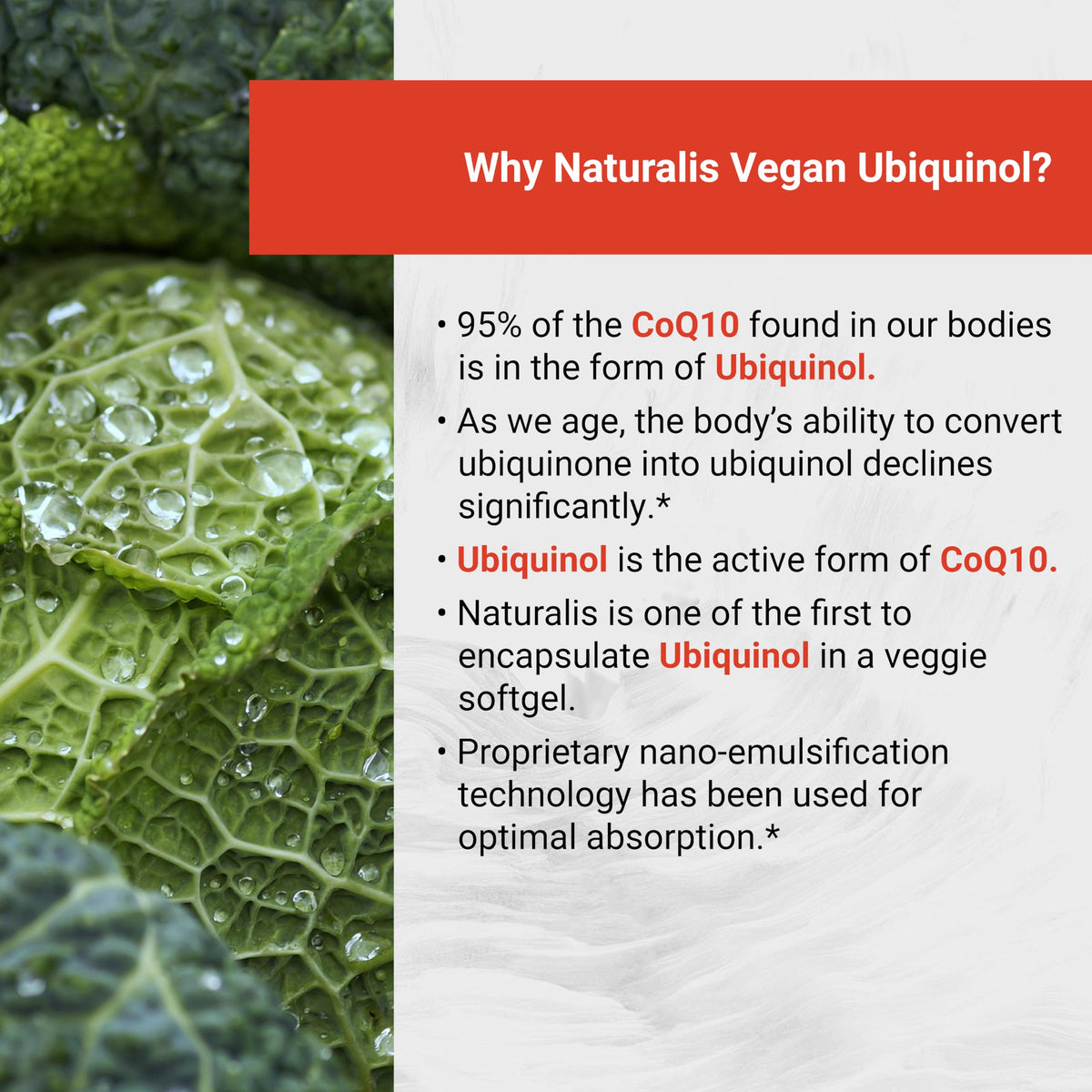 Naturalis Ubiquinol gélules molles sur une table